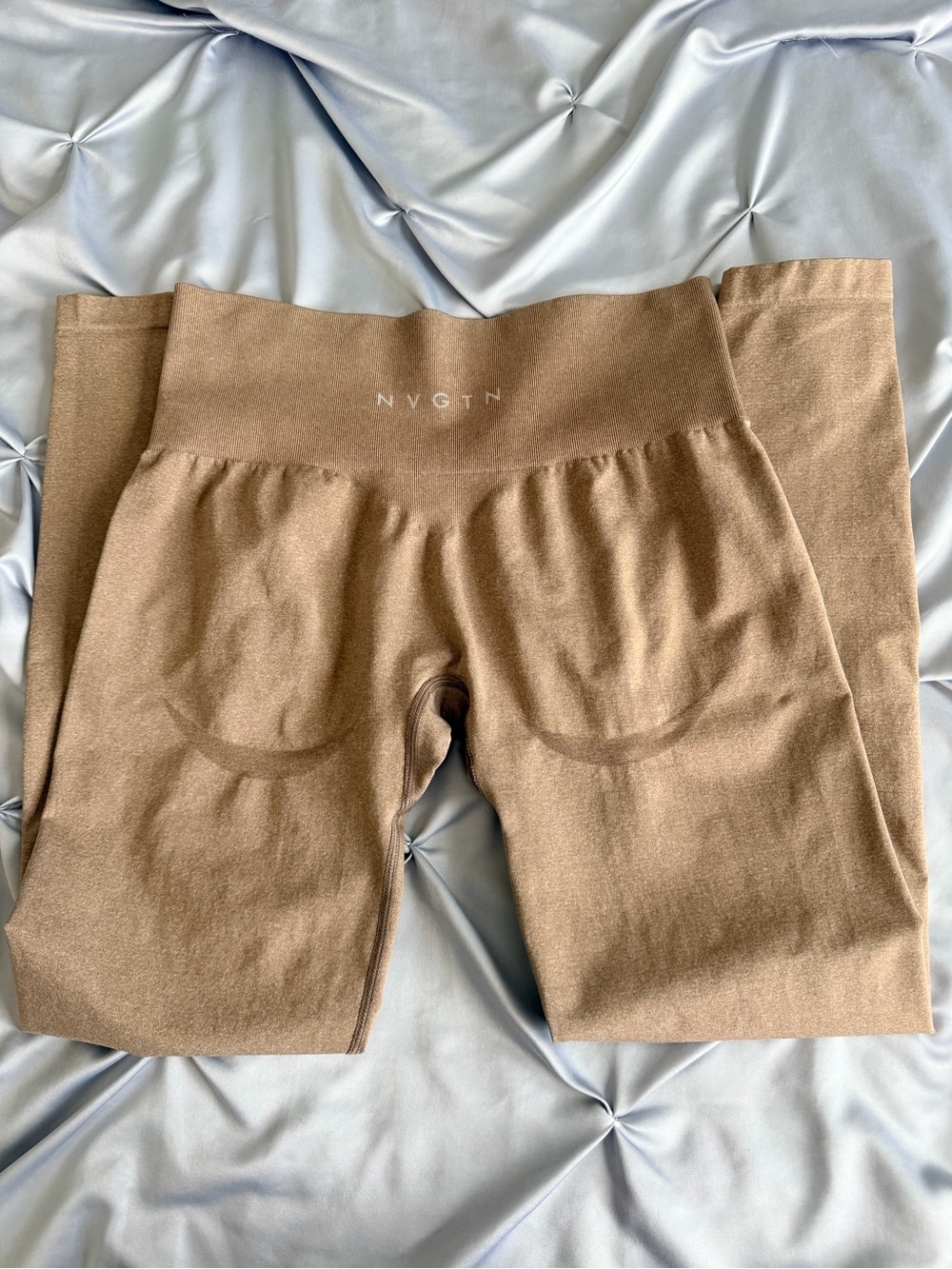 NVGTN High-Waist Tummy-Control Leggings in Taupe